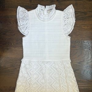 Sea New York Addie Eyelet Midi Dress Size 8